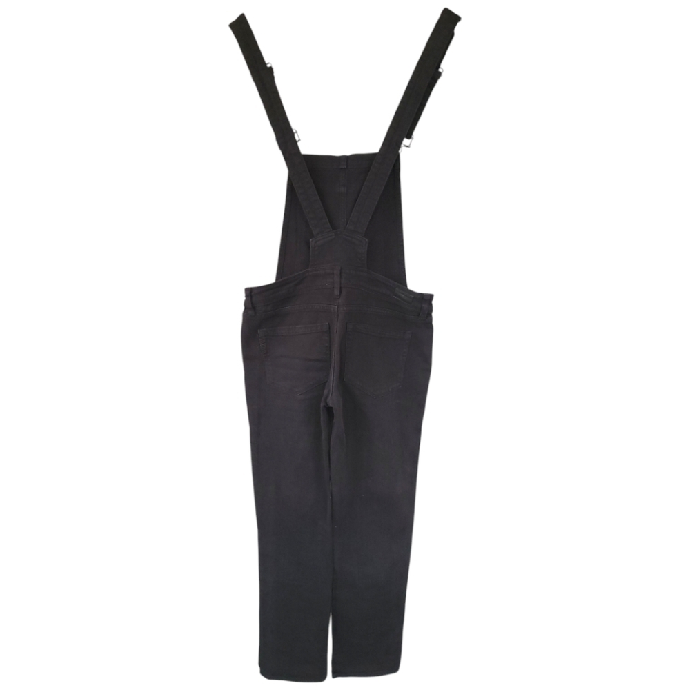 PAIGE Sierra High Waist Denim Overalls Vintage Black 24 ASO Olivia Palermo - Picture 6 of 16
